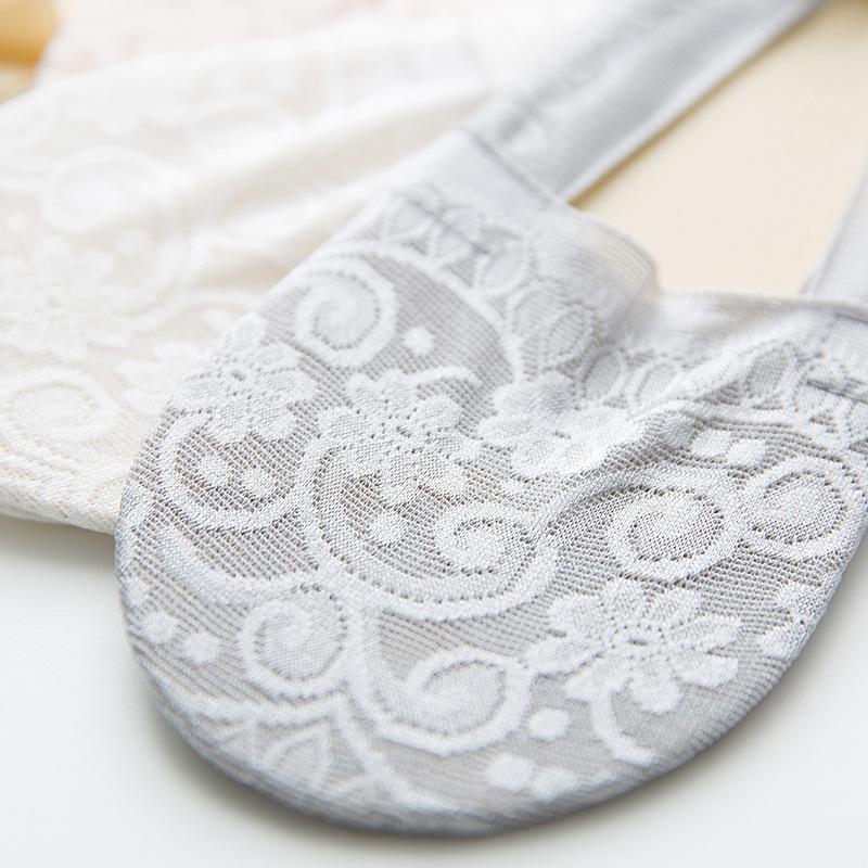 Mote Kvinner Jenter Sommer Sokker Stil Blonde Blomst Kort Sokk Antiskli Usynlig ankel