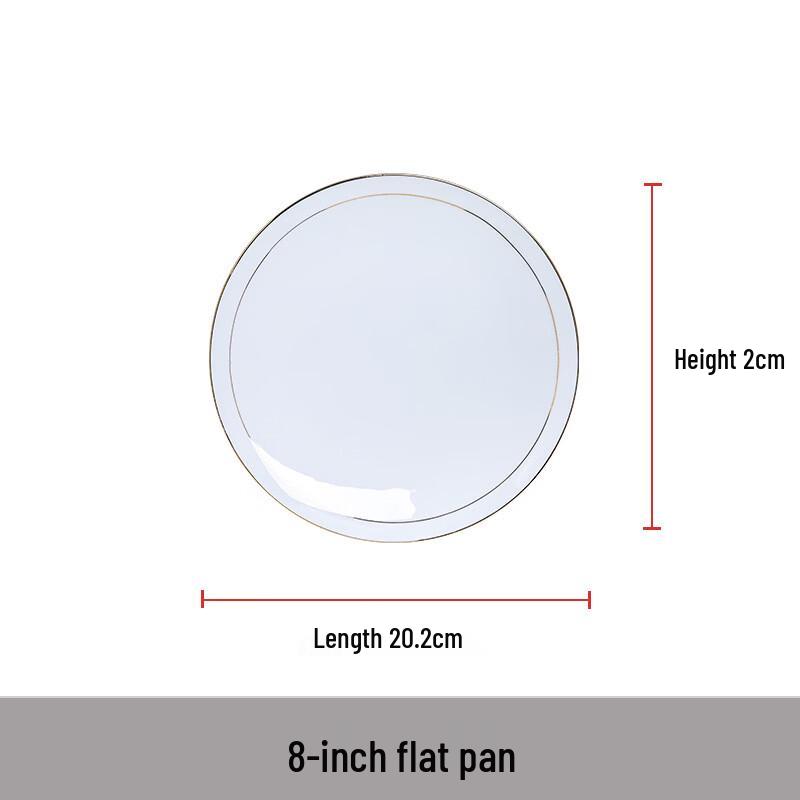 Chuyi Qi European Gold Inlaid Bone China Dinner Plates