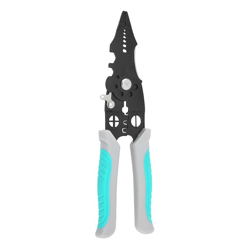 1Pcs Multifunctional Foldable Wire Stripper Crimper Cable Cutter Pliers Electrician Cable Cutting Wiring Pulling Stripping Tools