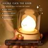 Candle Night Light Cute Kerosene Lamp Desktop LED Decorative Light USB Rechargeable Night Light Bedroom Creative Children's Gift