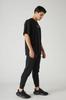 EVANE Oversized Cotton Stretch T-Shirt (L, Black)