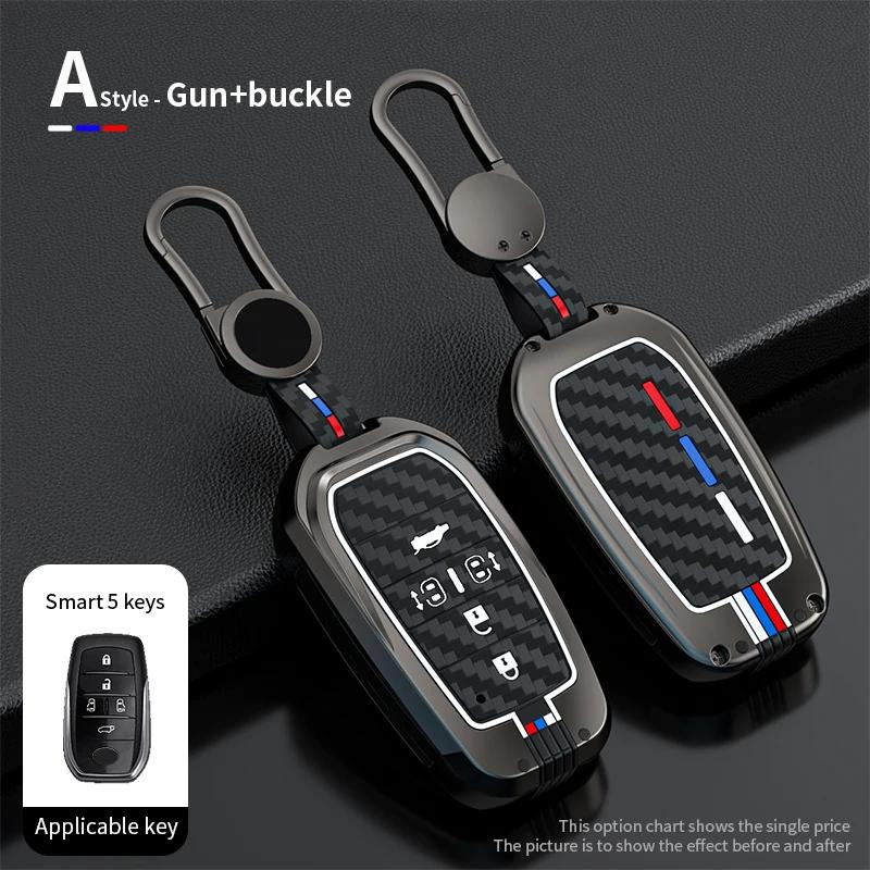 Styling Mouldings 2/3/4/5/6 Buttons Car Key Cover Case for Toyota Rav4 Prime Prius Prime 2019 2020 2021 2022 Keychain Protector 