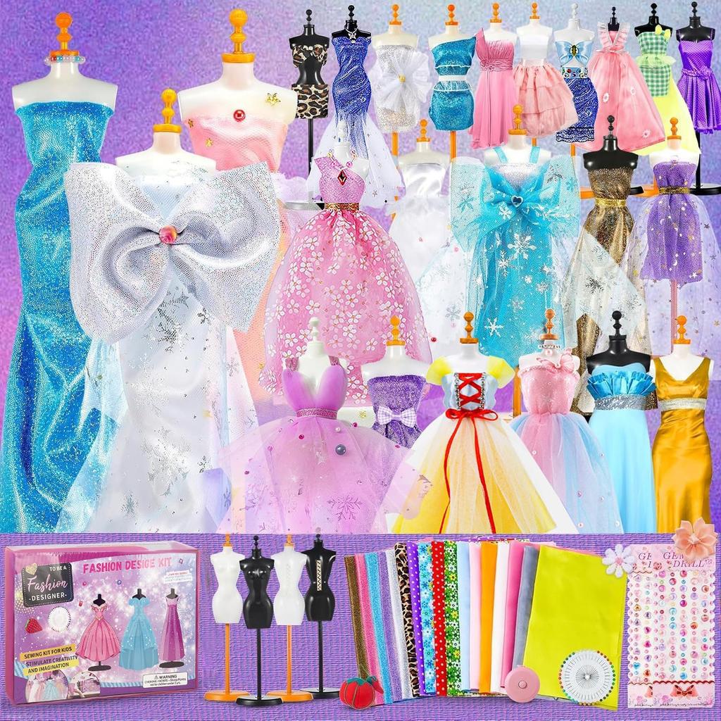 Clothing Design Making Educational Toy for Girls and Kids and Instructions No-Sew Kit, Handmade/Craft Kit, Toy, (Pattern Included)