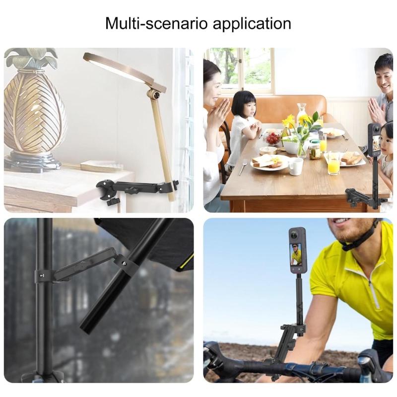 Adjustable 360 Bike Camera Stand, 1/4inch Metal for Mount for Motorcycles and Bicycles for Cameras