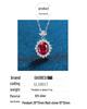 S925 Sterling Silver Gemstone Necklace: Blue, Yellow, Red, Green Retro Luxury Style for Women