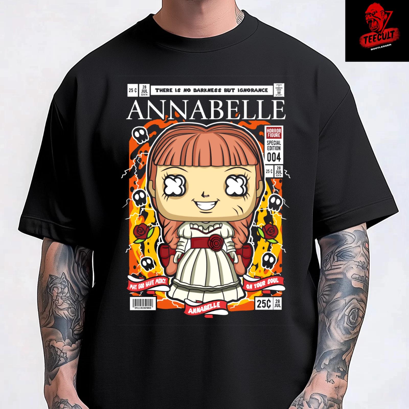 Men s and Women s T-shirts Annabelle Horror Film Cult Character Funko Pop Unisex L