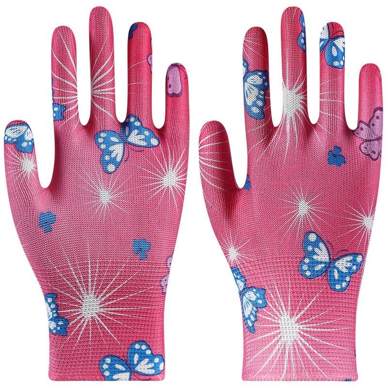 10 Pairs Gardening Labor Gloves for Women Nylon Outdoor Work Gloves Ideal for Planting Tasks