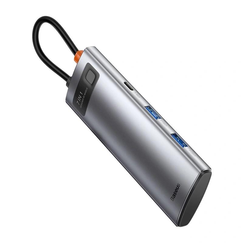 Adapter 7W1 Baseus Hub Usb-C Na 2X Usb 3.0 + Hdmi + Usb-C Pd