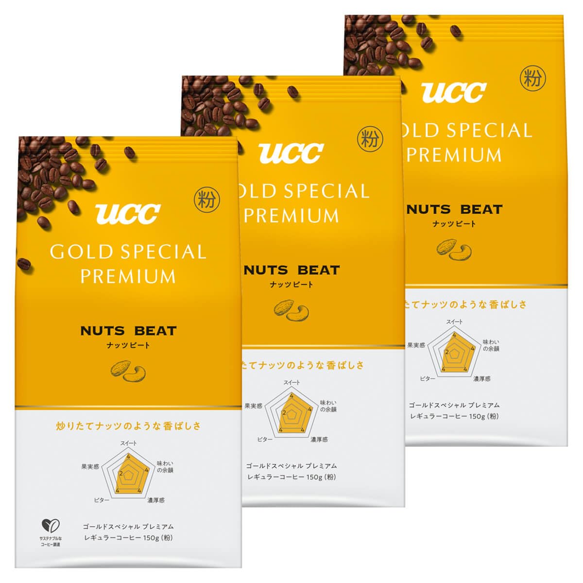 

GOLD SPECIAL PREMIUM UCC GOLD SPECIAL PREMIUM Nuts Beat 150 г Обычный кофе (Земля) x 3