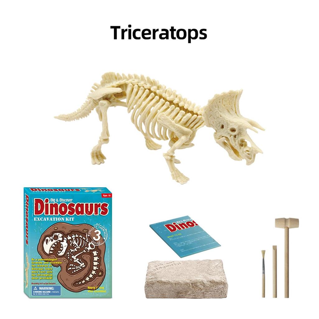 Dinosaur Fossil Digging Game Kit Kids Dinosaur SandboX Activity Set