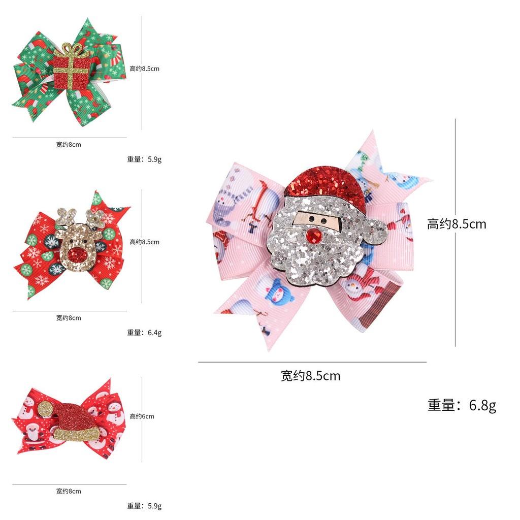 Adorable Hair Christmas Clips For Girls Featuring Sparkling Reindeer Antlers And Cheerful Designs