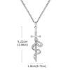 Vnox Stainless Steel Punk Cross Snake Pendant Necklace for Men, Cuban Chain Silver Color Snake Necklaces, Daily Jewelry Gifts