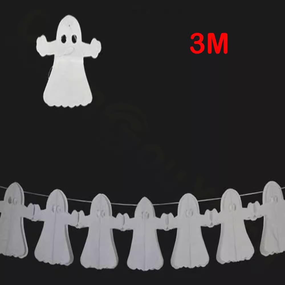 

Хелловінський реквізит Павук гарбуз привид кажани паперовий ланцюжок Хелловінські прикраси Гірлянда банер паперові помпони приладдя для вечірки