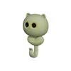 Wall Hanging Cat Blink Eyes Hook Free Punching Key Holder Cartoon Cat Hooks  Entrance