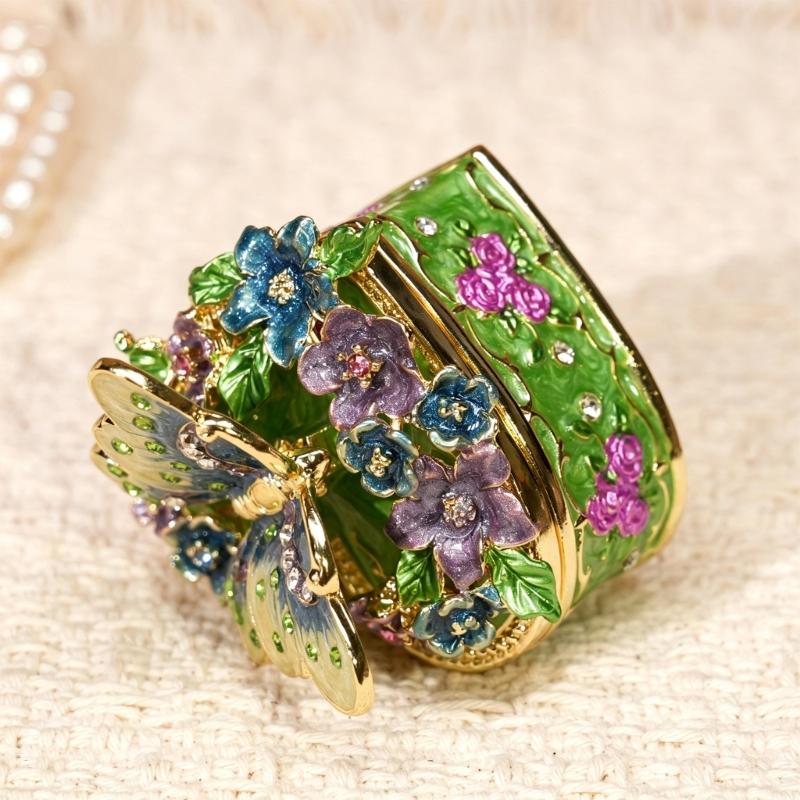 Butterfly Shape Jewelry Box Jewelry Holder Stylish Jewelry Organizers Alloy Texture for Home Decors and Daily Use
