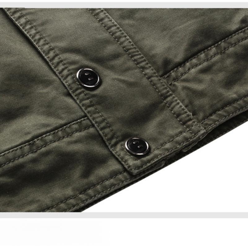 Outdoor Spring and Autumn Jacket Men's Military Style Pure Cotton Coat Men's Clothing