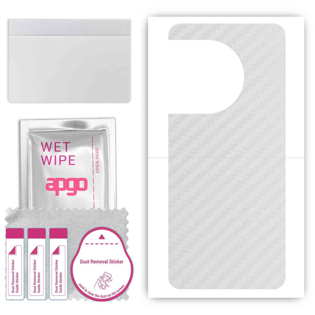 apgo Protective Skin Sticker for the Back Compatible with OnePlus Ace 2, Wrap Film, Foil, Vinyl - Pattern Transparent Carbon