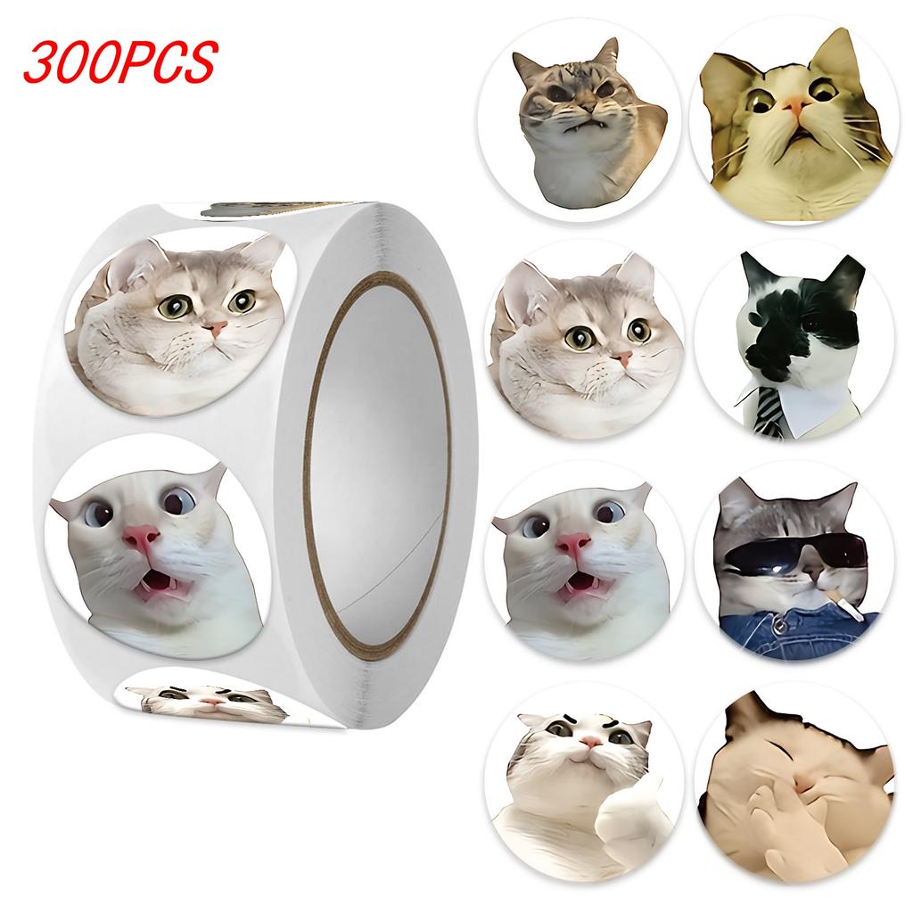 100-500pcs Cartoon Meme Cat Stickers For School Reward Stickers Classroom Decoration Encouragement Sticker For Student Teacher
