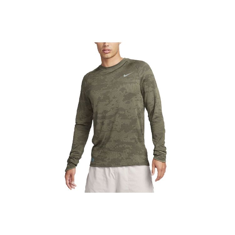 Nike Therma-FIT ADV Running Division Long Sleeve Top Men's Medium Olive FB8539-222
