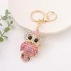 Owl Crystal Keyring Charm Pendant Handbag Purse Bag for Key Ring Chain Keychain