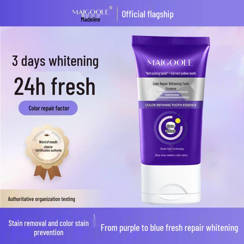 K-Total Purple Light Toothpaste Whitening Essence for Fast Stain & Yellow Removal