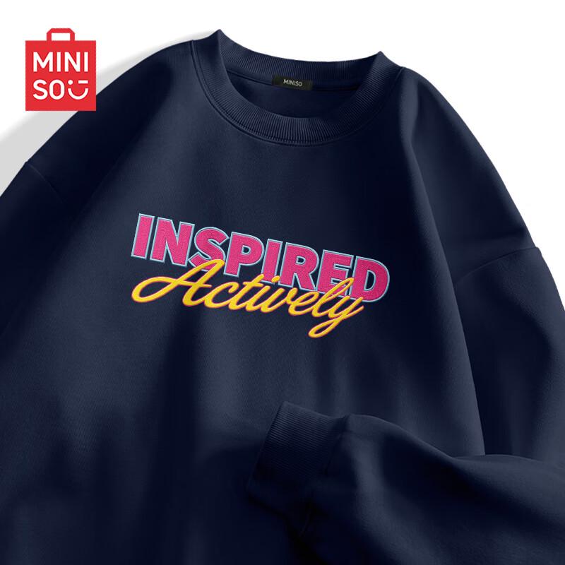 

MINISO Men s Heavyweight Crewneck Pullover Sweatshirt 5XL