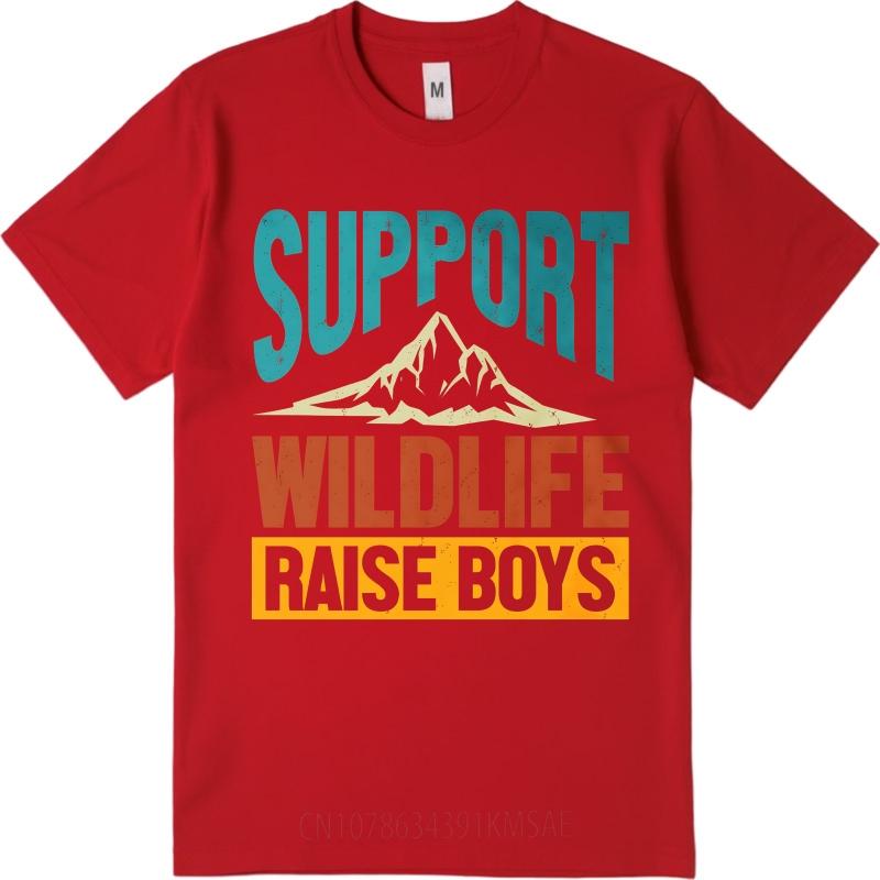 Unisex Summer Women tshirt Support Wildlife Raise Boys Mountain Design Short Sleeve Travel O Neck Tees Cotton Tshirt For Men S