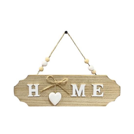 Decorative House Sign with Bow Knot Decor Letter Print Hanging Sign Versatile