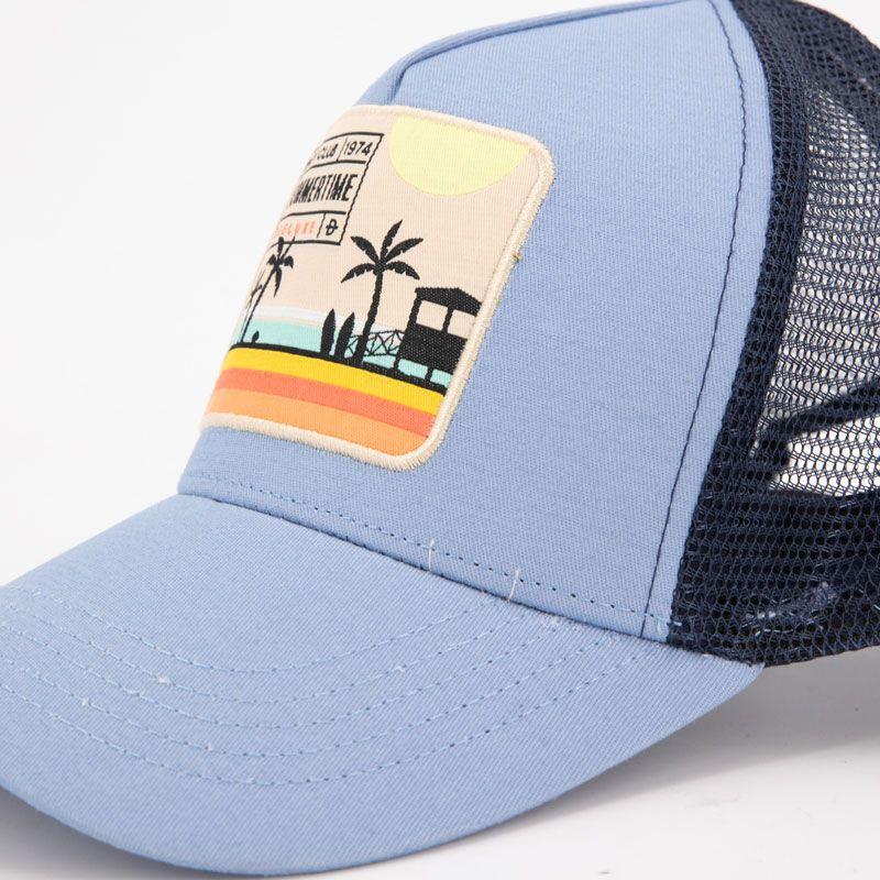 Casquette bleue summer time avec illustration Homme DEELUXE 74