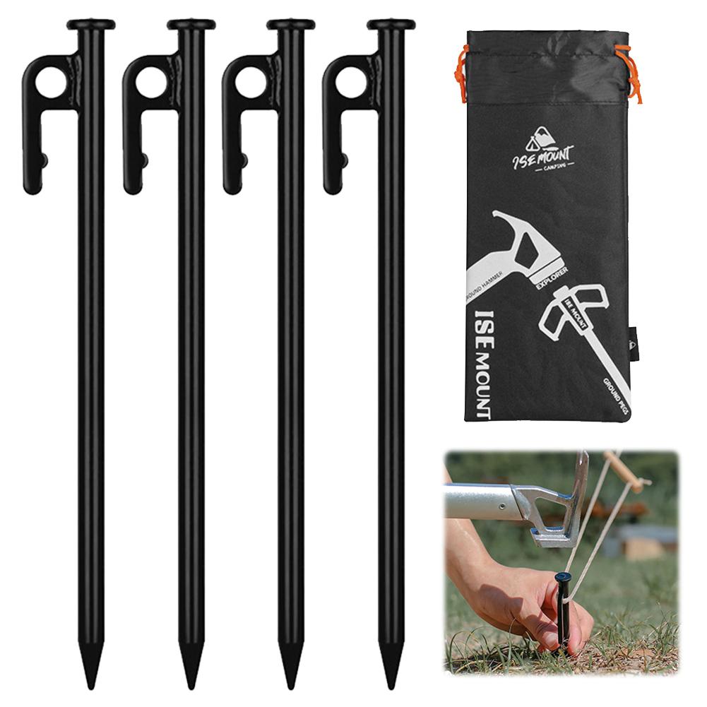 

4Pcs 30cm Heavy Duty Steel Tent Stakes with Storage Bag Outdoor Tarp Pegs Outdoor Tent Nails for Outdoor Camping Canopy Australia