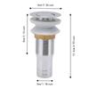 Flip Top Bathroom Sink Drain Stainless Steel Drain Stopper Durable Vanity Vessel Drain  Kitchen