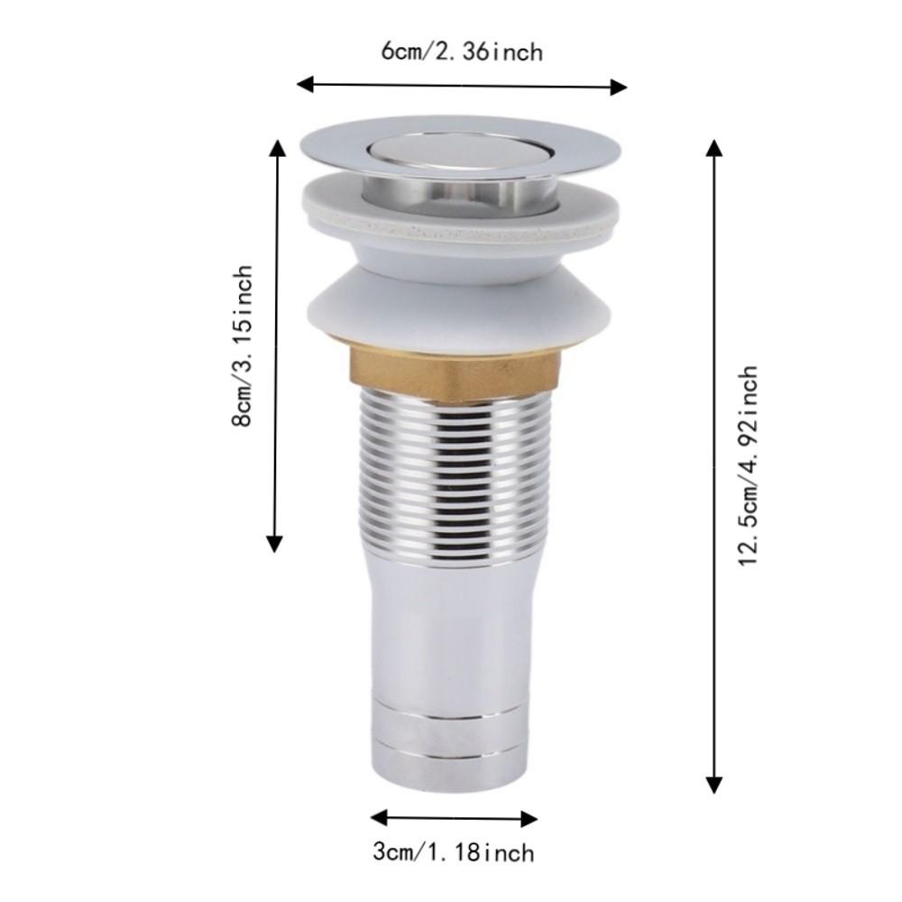 Flip Top Bathroom Sink Drain Stainless Steel Drain Stopper Durable Vanity Vessel Drain Kitchen