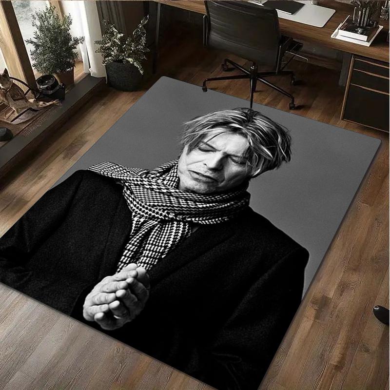 David Bowie Teppich Büro Dekorativer Teppich Für Wohnzimmer Schlafzimmer Fußmatte Bodenläufer Computerstuhl Bereichsteppich perfektes Weihnachtsgeschenk