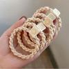 6-Pack Frosted Elastic Hair Rings - Durable, Simple Ponytail Bands for Women