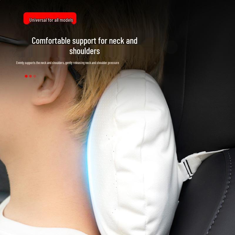 High-End Suede Neck & Lumbar Support Pillow for All Tesla Models
