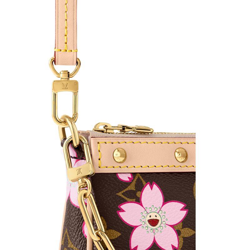 Louis Vuitton X Takashi Murakami Cherry Blossom Pochette Accessoires Sakura Brown M13666
