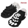 4PCS Anti-Slip Dog Shoes Pet Knitted Socks Cotton Small Medium Pets Booties No-Slip Paw Sole Dog Cat Puppy Doggie Shoes M L XL