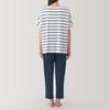 MUJI Smooth and Cool Short Sleeve Loungewear Blue Size FD1LBA5S Women's Set, Striped, Small,