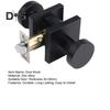 Black Door Knob with Deadbolt Adjustable Design Simple Installation Heavy Duty Modern Front Door Handle Deadbolt Set