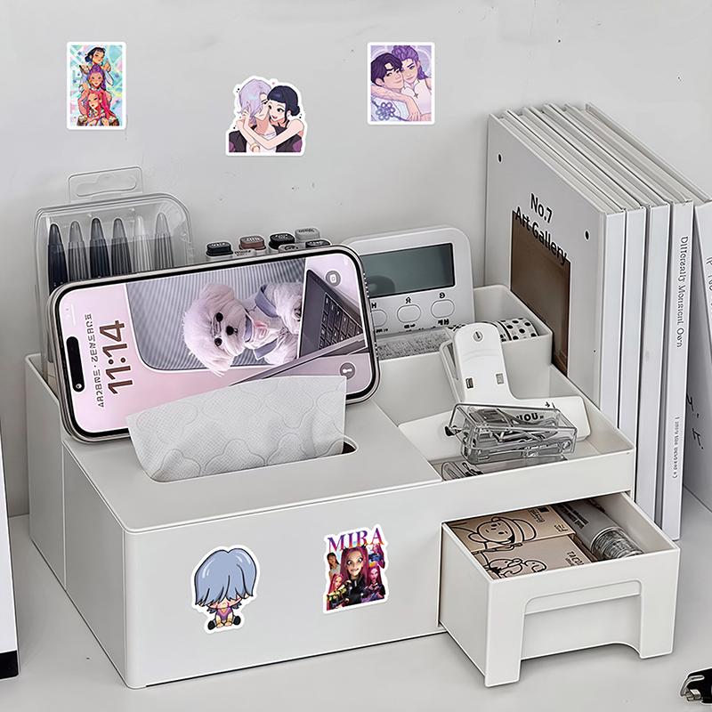 74Pcs Anime Kpop Demon Hunters Stickers Diy Scrapbooking Phone Luggage Skateboard Waterproof Decal Decor
