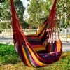 1pc Comfortable Canvas Hammock Chair with Cushion and Pillow - Durable Indoor/Outdoor Swing Seat for Garden, Patio, Camping