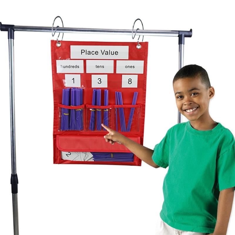 7 Pockets Place Value Pocket Chart Math Teaching Aids Counting Pocket Chart