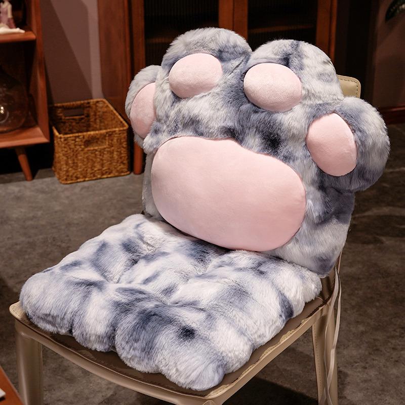 40x90cm Cute Cat Paw Cushion Single Casual Office Chair 2-In-1 Seat Cushion Home Sofa Soft Cushion Bay Window Tatami Futon Mat