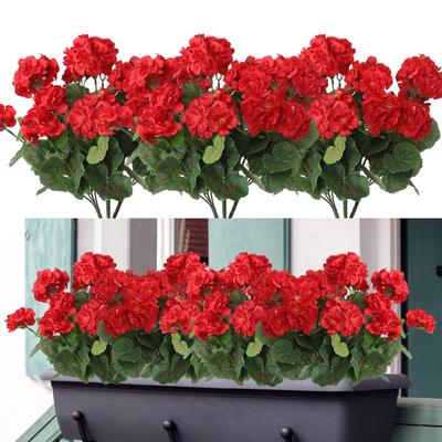 Künstliche Blumen für den Außenbereich, UV-beständige Gartenpflanzen, Busch-Kunstblumen für Zuhause, Hochzeit, Küche, Tischdekoration