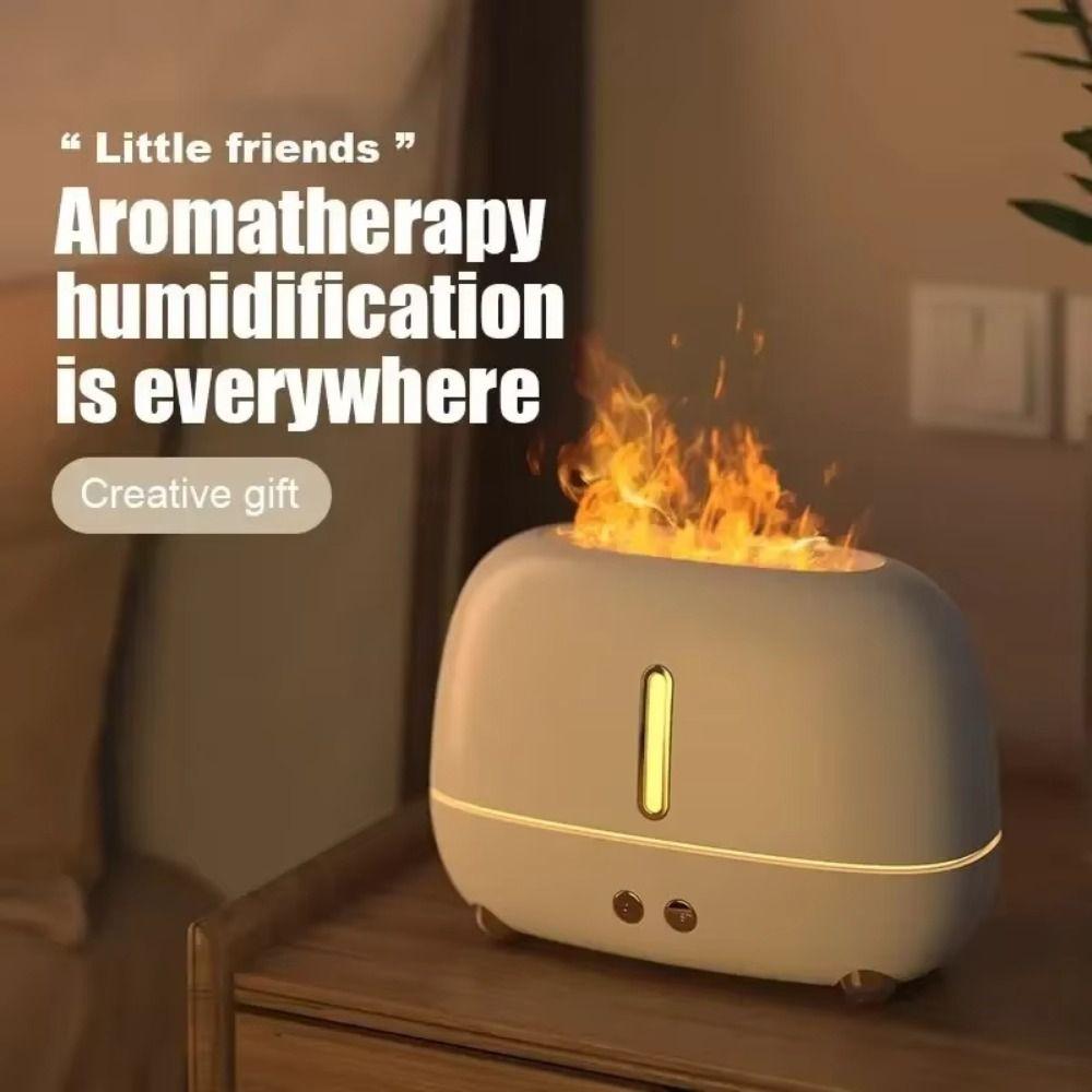 7 Colors Light Flame Aromatherapy Diffuser USB Flame Humidifier Aroma Diffuser  Office