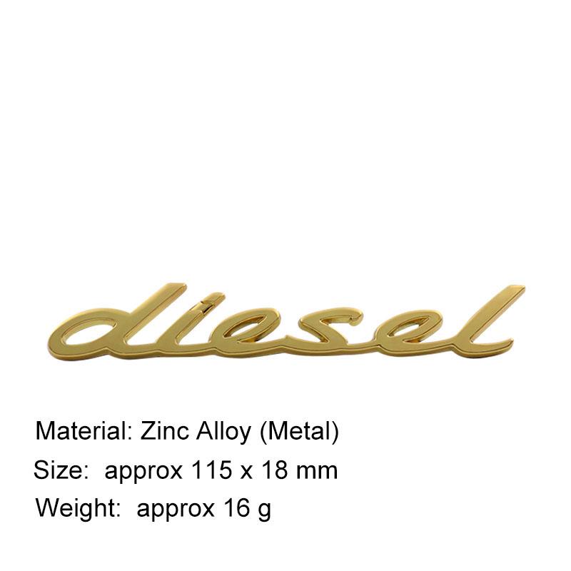 Auto Styling 3D Benzin TURBODIESEL Öl Metall Chrom Zinklegierung Emblem Logo Auto Plakette Karosserie Kofferraum Kotflügel Emblem Autozubehör