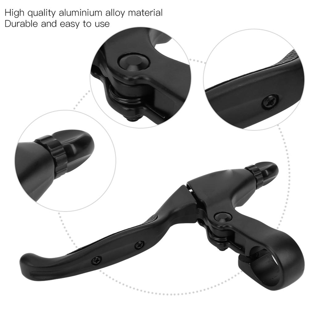 A Pair Aluminium Alloy Left Right Brake Lever Handle for Bicycle Bike Cycling Equipment AccessoryWithout Bell