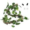 Rattan Reptile Vines Set Climbing Parts Easy To Install Reptile Habitat with Suction Cups Lizard Terrarium Decor Pet Supplies