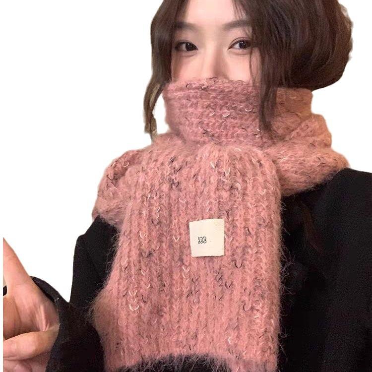 New Style Wool Knitted Scarf for Women In Winter Korean Fashion Versatile Warm Student Student Skin Friendly Soft Scarf