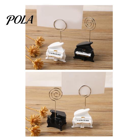 Piano Business Card Holder Holder, Resin Wedding Table Number Clip, DIY Memo Durable Stand Photo for Desk, Music Theme Home Office Decor, Gift Unique